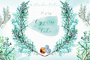 Cypress. Watercolor clipart, a Decorative Illustration by LABFcreations (Thumbnail 5 of 12)