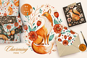 Fox Illustration Fall Watercolor, an Animal Illustration by Red Ink (Thumbnail 1 of 9)