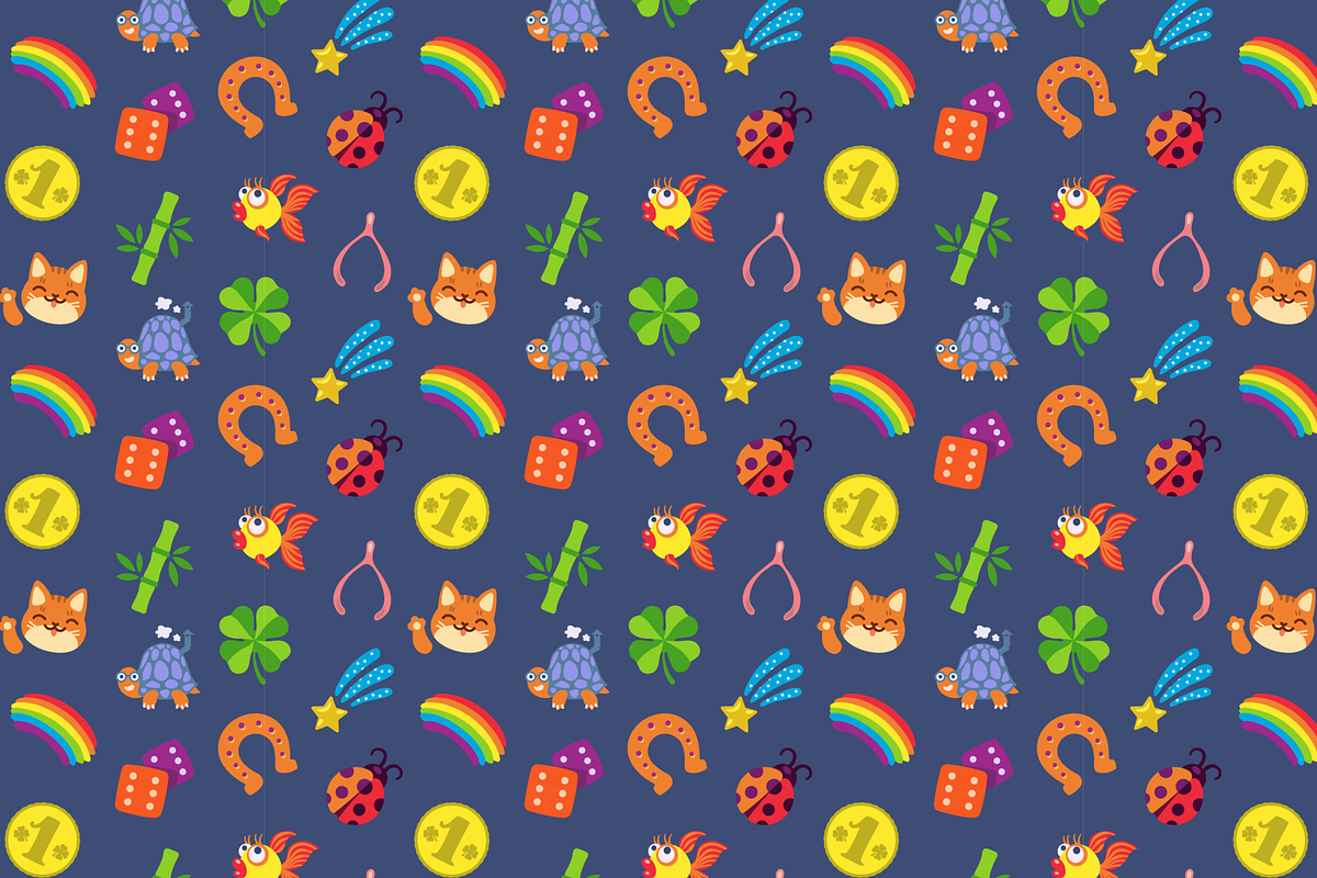 Lucky Charms Icons And Pattern, an Outline Icon by Iconka (Photo 4 of 6)