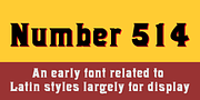Number514, a Serif Font by Wooden Type Fonts (Thumbnail 1 of 5)