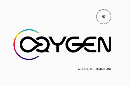 Oqygen - Futuristic Font Logo Brand