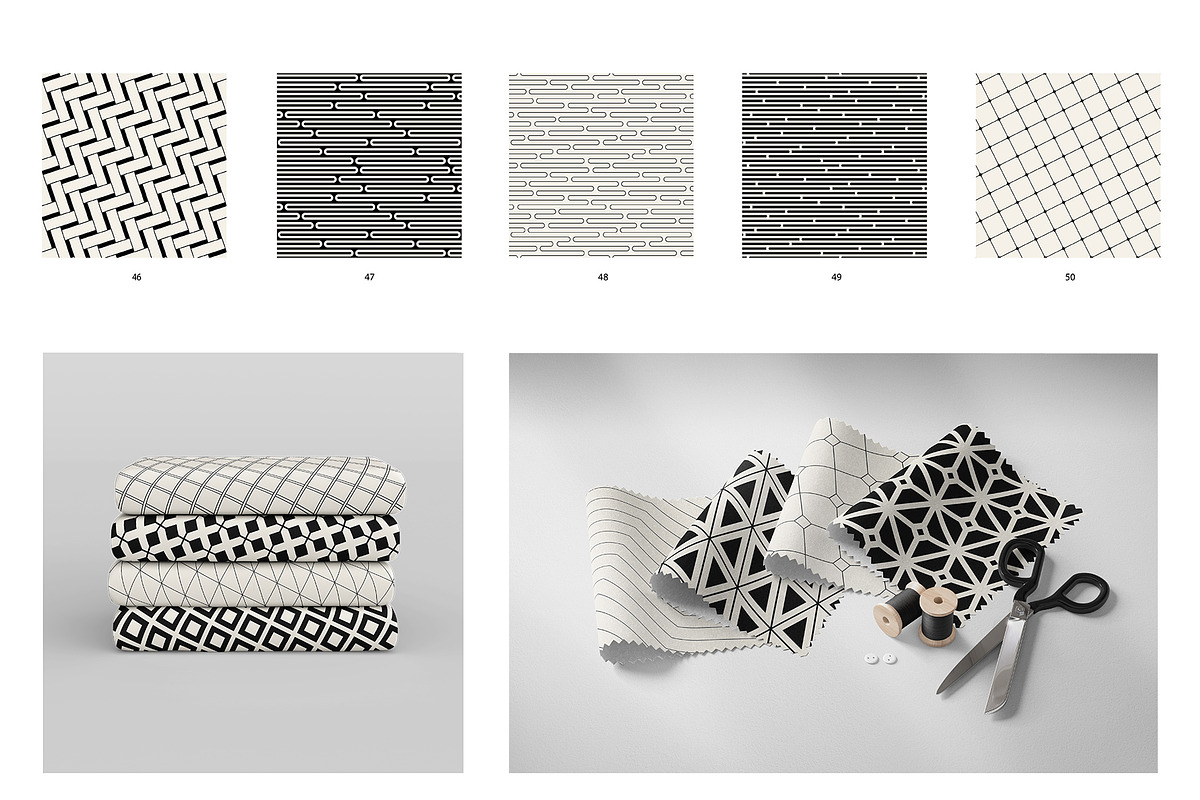 Minimalist Seamless Patterns | vol.2, a Pattern Graphic by Curly_Pat (Photo 6 of 10)