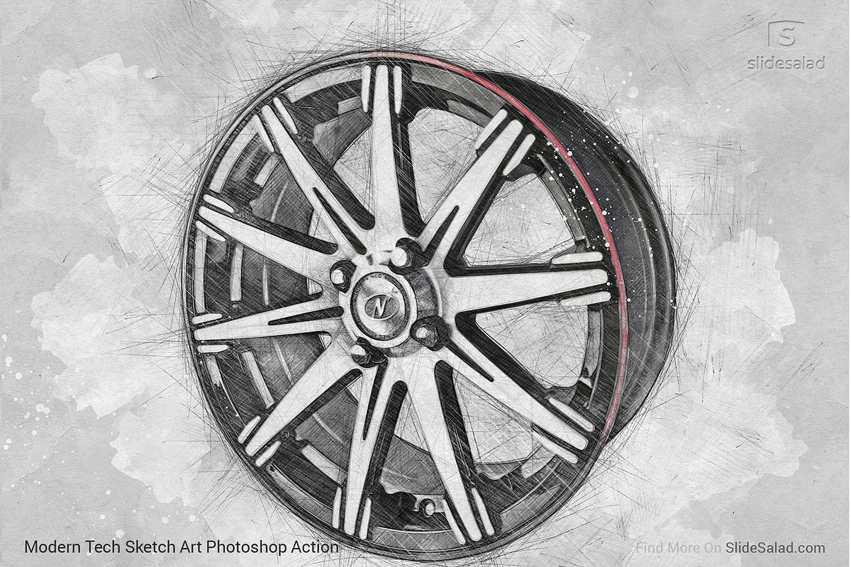 Tech Sketch Art Photoshop Action, an Action Add-On by SlideSalad (Photo 30 of 49)