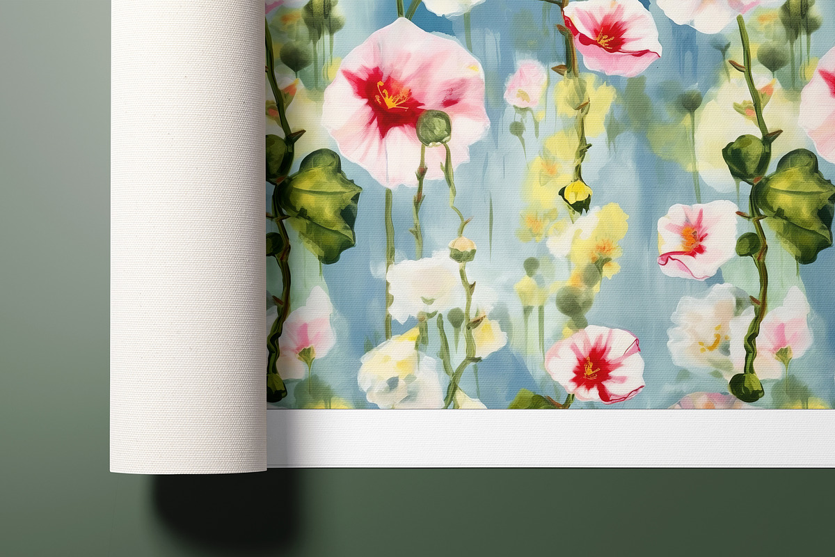 Vibrant Botanical Oil Floral Patterns