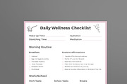 Daily Wellness Checklist Template, a Stationery Template by MightyDesign (Thumbnail 4 of 8)