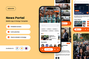StreaMline - News Portal App Design, an App Template by twinstd