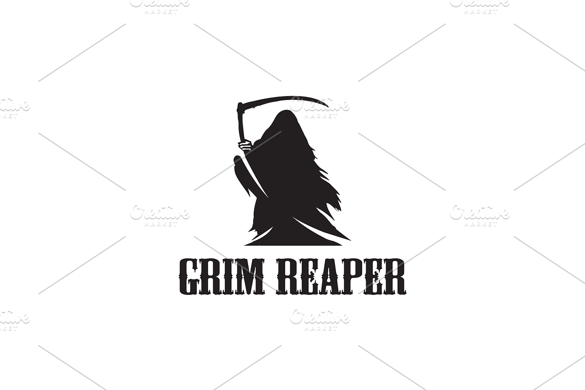 Grim reaper logo vector design, a Branding & Logo Template by zaqilogo