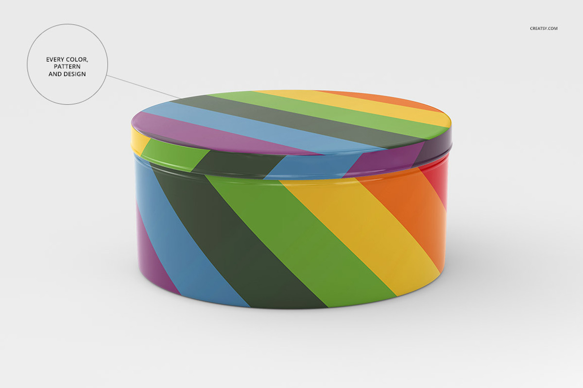 Metal Box Mockup Set, a Packaging Mockup by creatsy2 (Photo 5 of 8)