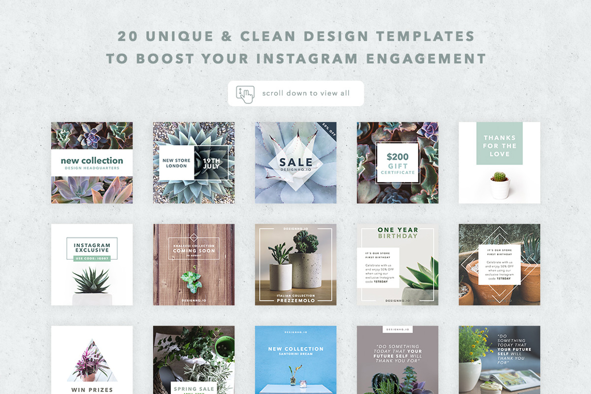 20 INSTAGRAM SOCIAL MEDIA TEMPLATE, a Social Media Template by DESIGN HQ (Photo 2 of 3)