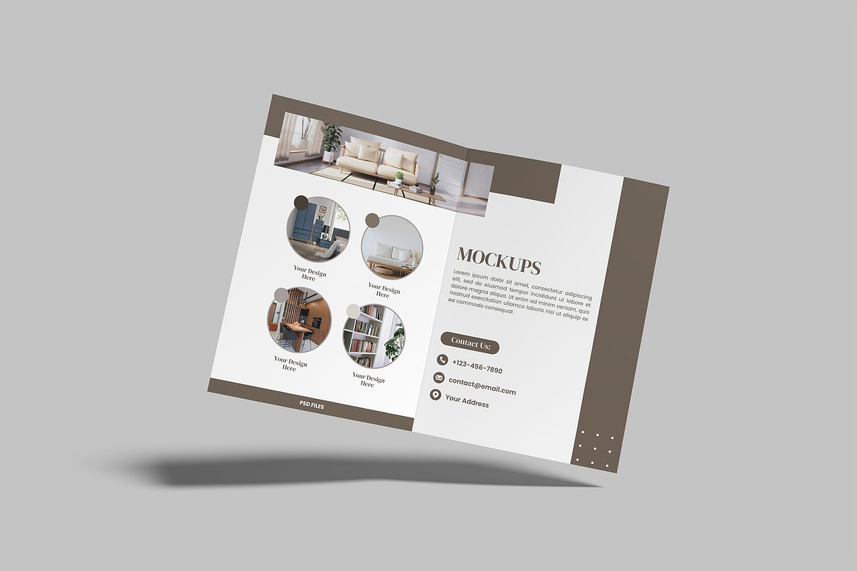 A4 Bifold Brochure Mockup, a Brochure Template by Graphiculon (Photo 6 of 11)