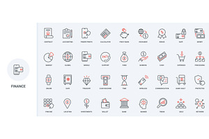 Finance bank investment icons, an Object Illustration by Lemberg Vector