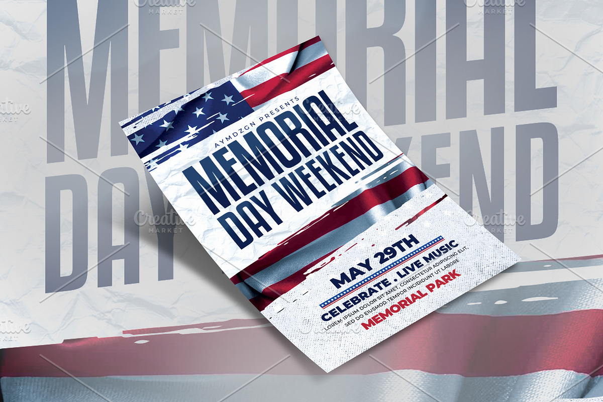 Memorial Day Weekend Flyer, a Flyer Template by AyumaDesign