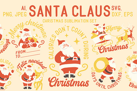 Santa Claus Christmas sublimation