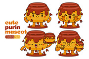 Purin Mascot Vector Pack, an Illustration by MEDZ (Thumbnail 4 of 5)
