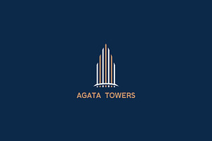 Real estate towers logo template