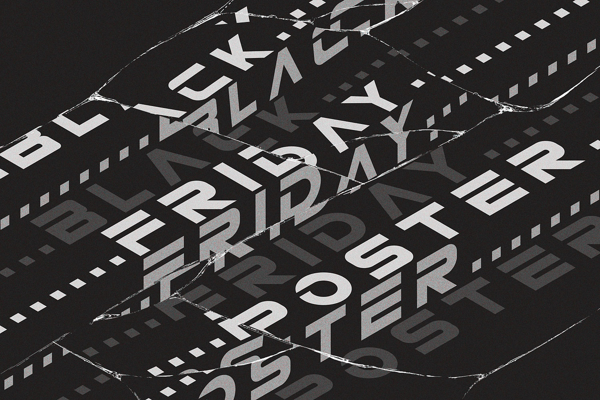Black Friday Typography Poster Set, a Poster Template by NJ Himel (Photo 1 of 111)
