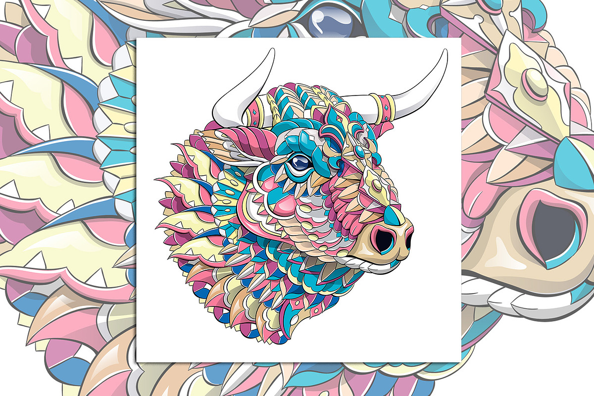 Ethnic Collection: Bull, an Animal Illustration by ArtoJoy (Photo 4 of 5)