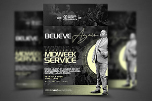 Midweek Prayer Service Church Flyer