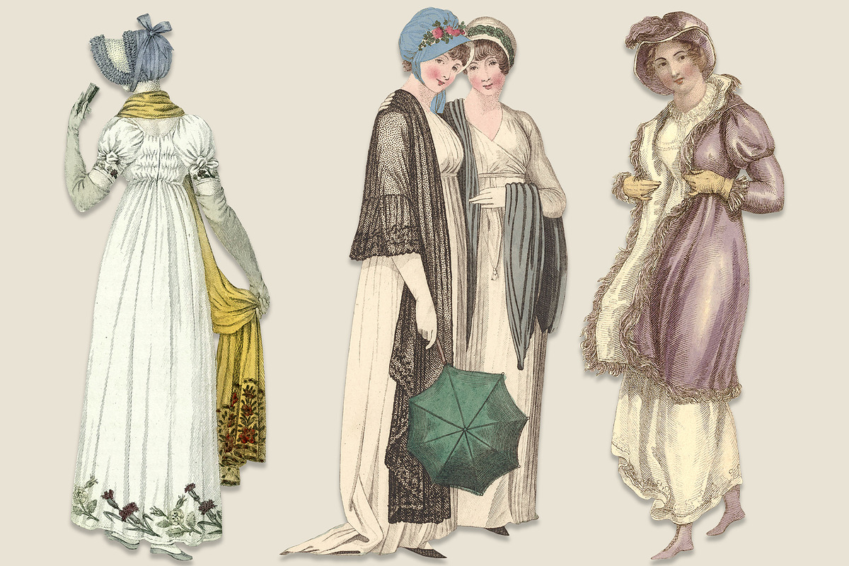 Jane Austen Era Regency Clipart Set, an Illustration by ephemoire (Photo 3 of 4)
