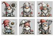 Whimsical Silver Spring Gnome, an Illustration by Black Bird Studio (Thumbnail 5 of 5)
