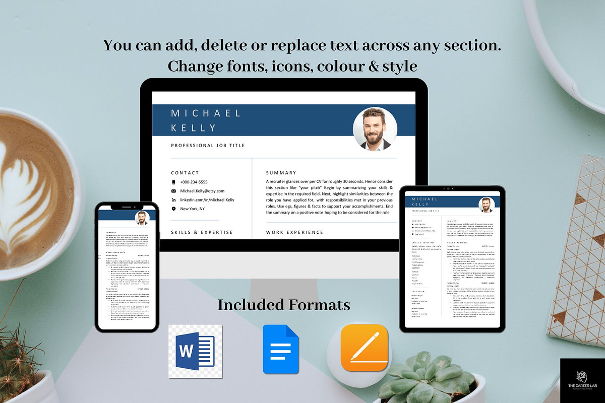 Resume/CV modern format with photo, a Resume Template by The Career Lab (Photo 7 of 10)