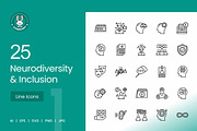25 Neurodiversity & Inclusion Icons, an Icon by IconBunny (Thumbnail 1 of 2)