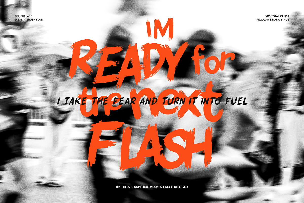 Brushflare - Brush Display Font, a Handwritten Font by Indotype Foundry (Photo 10 of 10)