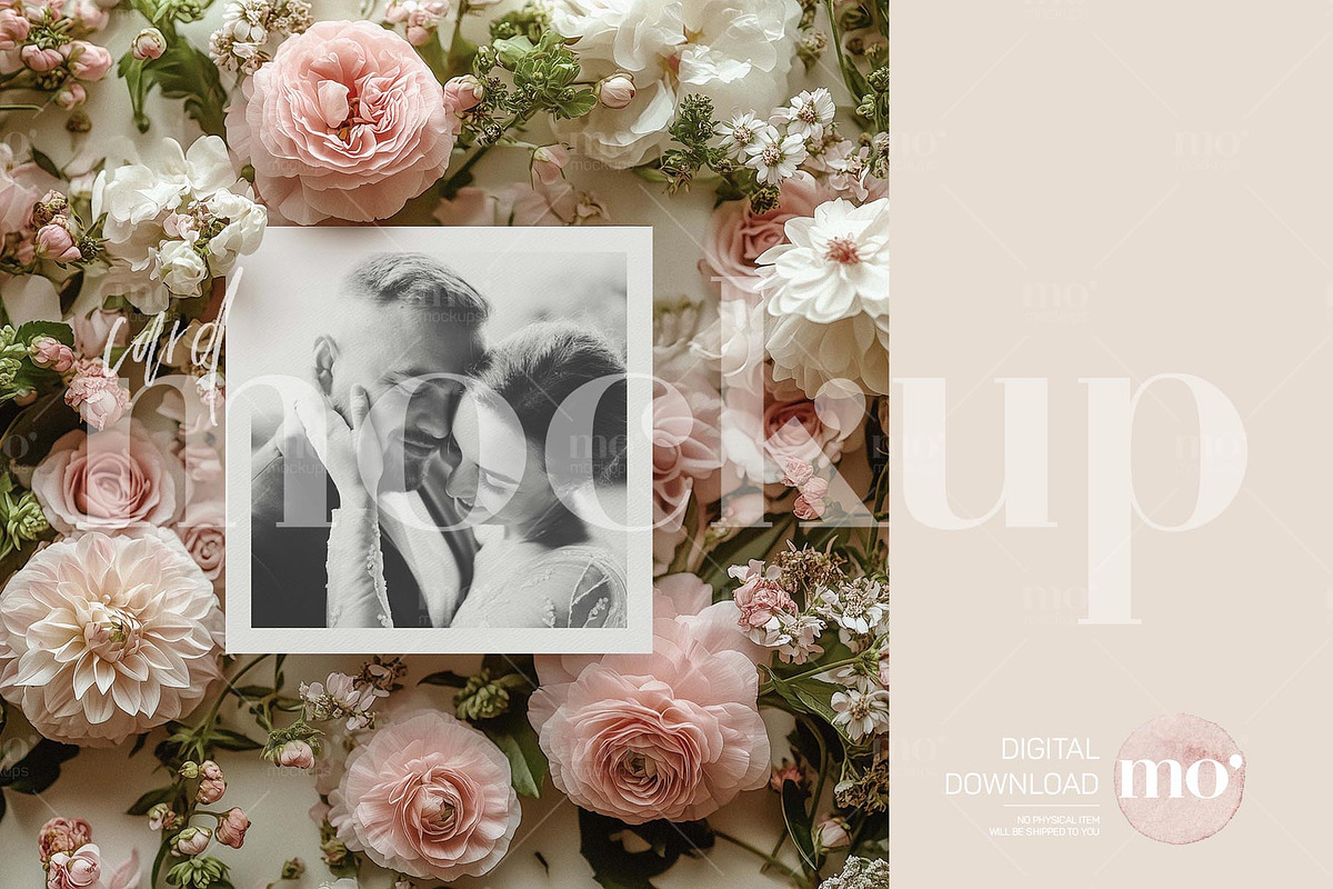 Floral Square Card Mockup, a Product Mockup by MoMockups (Photo 4 of 5)