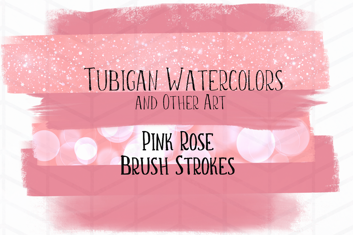 12 Brush Strokes - 6 Teal and 6 Rose, a Texture Illustration by Tubigan Art (Photo 2 of 7)