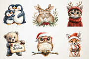 Cute Christmas Critters Clipart, an Illustration by RobertsArt (Thumbnail 6 of 7)