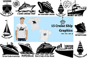 Cruise Ship Bundle, a Transportation Illustration by Expose_Adam (Thumbnail 1 of 3)