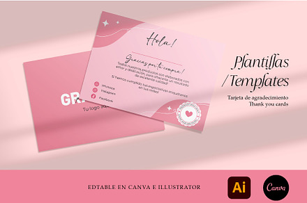 Template thank you cards, a Card Template by Jelinsgallery Shop