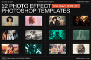 12 Photo Effect Templates, a Layer Style Add-On by iDoodle Studio (Thumbnail 1 of 6)