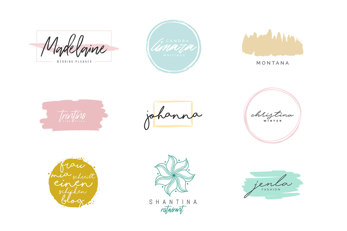 63 feminine Logos ☾ Señorita's Dream, a Branding & Logo Template by friday supply (Photo 2 of 20)