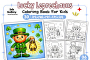 Lucky Leprechauns Coloring Book, a Seasonal Illustration by Ink Gallery (Thumbnail 1 of 9)