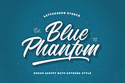 Blue Phantom Script, a Script Font by Letterhend Studio (Thumbnail 1 of 10)