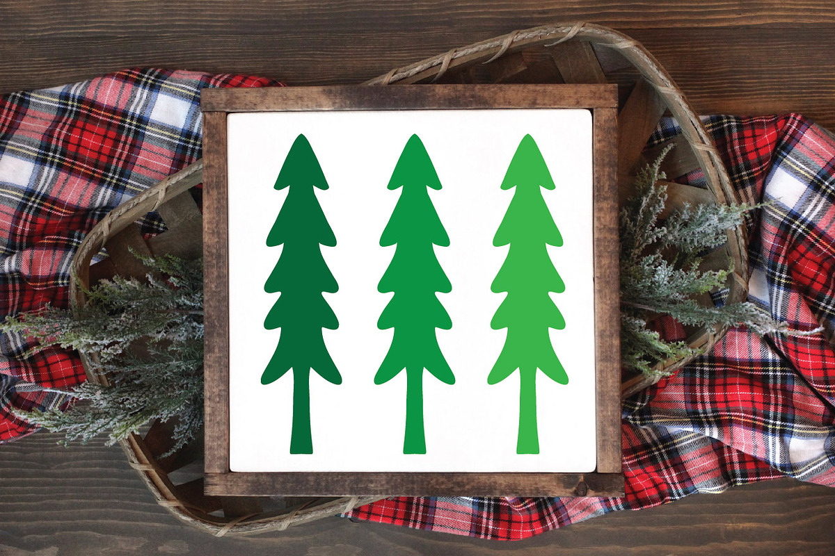 Christmas Trees SVG Cut File Bundle, an Illustration by OldMarket Designs (Photo 2 of 6)