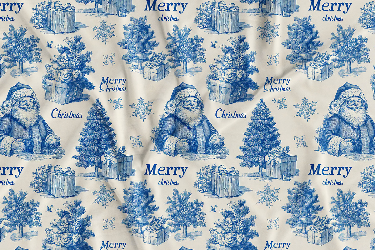 Vintage Christmas Pattern Collection, a Pattern Graphic by Olya Creative (Photo 21 of 21)