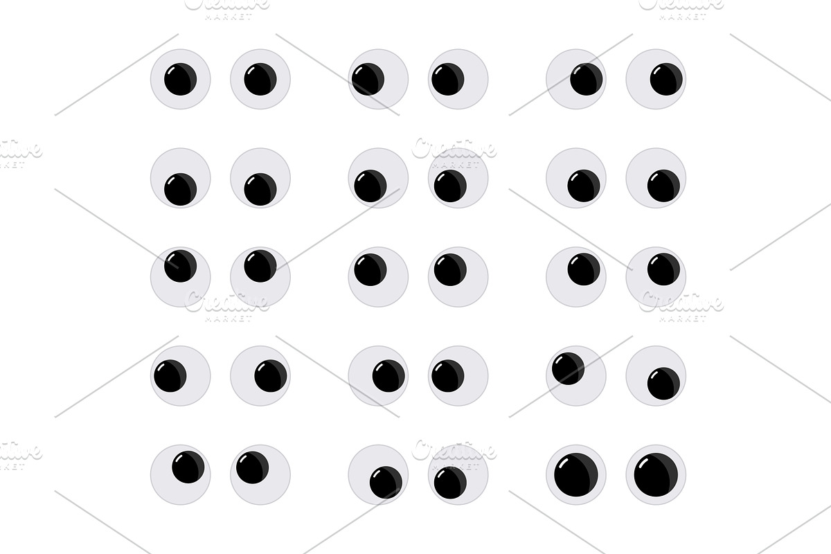 Googly eyes. Wobbly animated puppet, an Object Illustration by DG-Market