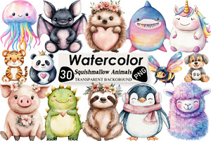 Squishmallow Animals Sublimation, an Illustration by Black Bird Studio