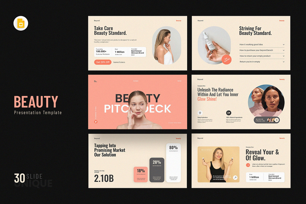 Beauty Pitch Deck Presentation, a Presentation Template by KreateTribe (Photo 5 of 5)