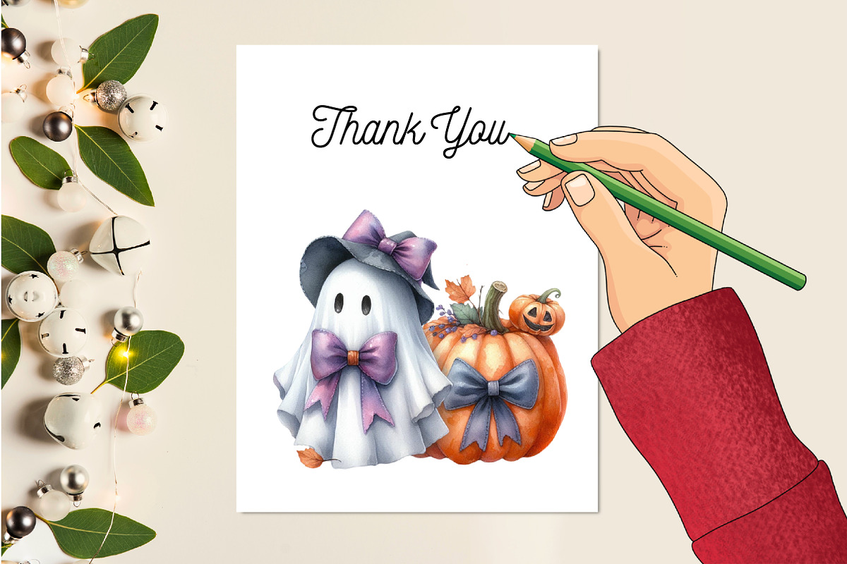 Halloween Ghost Pumpkin Coquette Bow, an Illustration by Creative Art (Photo 5 of 5)