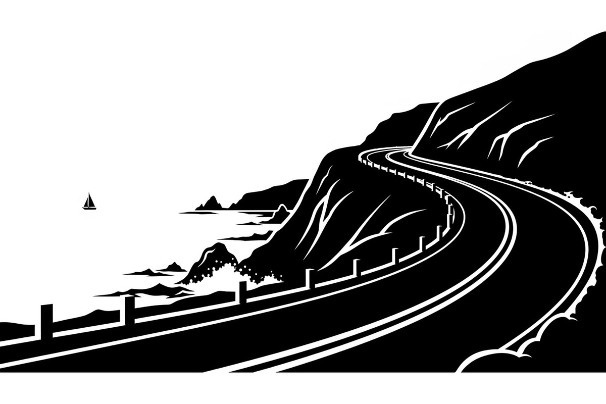 Coastal Curved Roadscape Bundle, a Graphic by musafir_fashion (Photo 8 of 14)