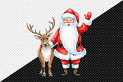 Watercolor Funny Skinny Santa Bundle, an Illustration by Creative Art (Thumbnail 8 of 10)
