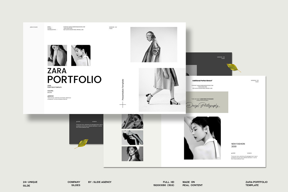 ZARA | Portfolio Presentation, a Presentation Template by Slide-Agency (Photo 1 of 10)