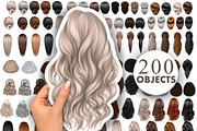 Natural hair clipart, an Illustration by Elenbushe (Thumbnail 1 of 19)