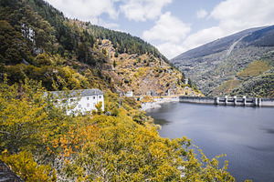 Mountain dam with reservoir, a Nature Photo by SkyNext