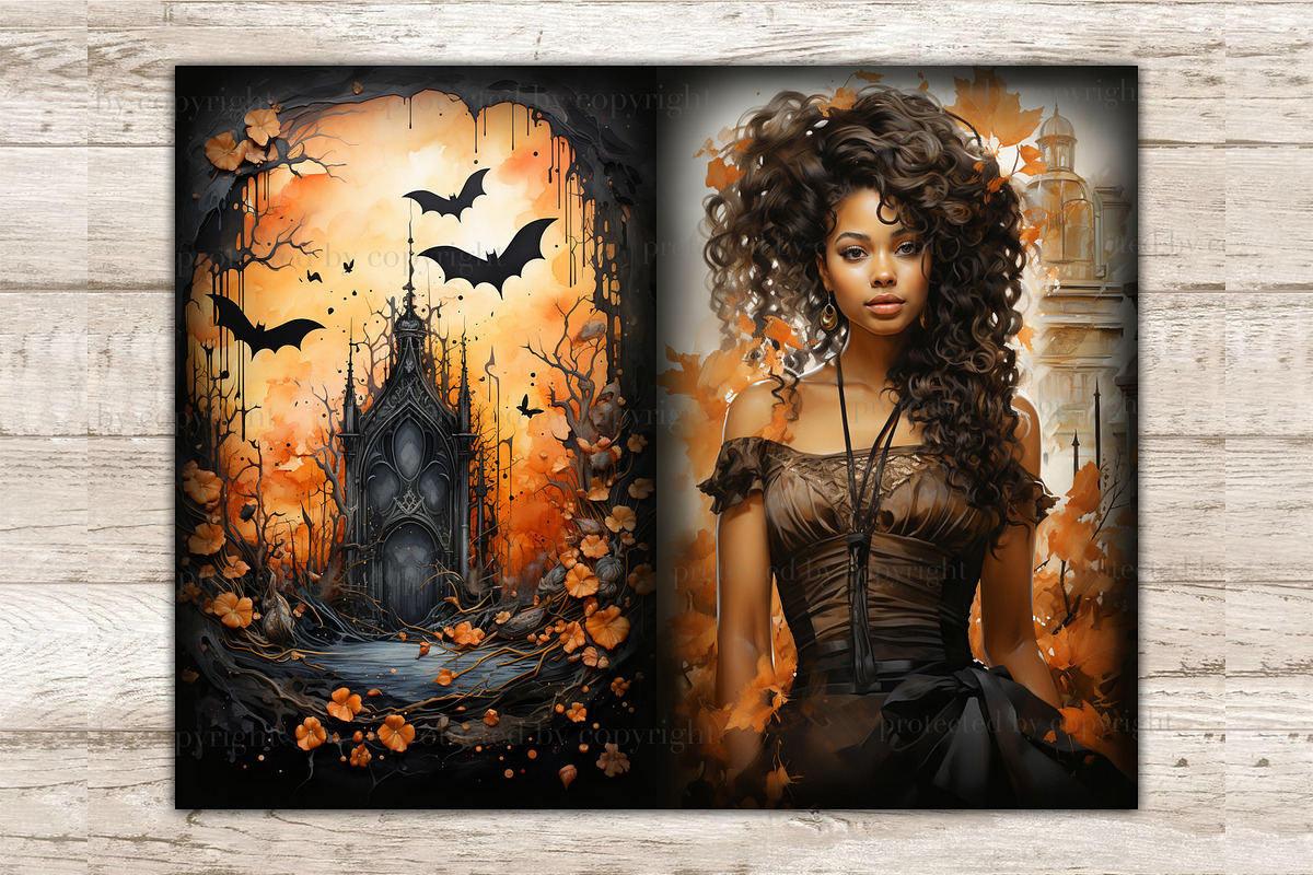 Halloween Ephemera Pack, a Person Illustration by GlamArtZhanna (Photo 3 of 9)