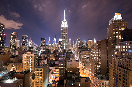 Colorful night over new york city containing new, york, and manhattan, an Architecture Photo by inigocia