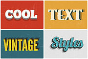 Retro Text Layer Styles - Photoshop, a Layer Style Add-On by Creativenauts (Thumbnail 2 of 4)